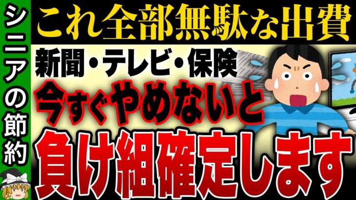【老後の不安を減らす】シニア世代が今すぐやめるべき年間数十万円節約できる無駄な固定費【ゆっくり解説】