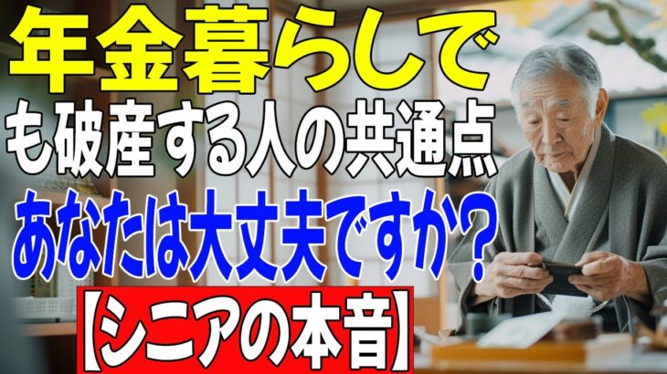 年金暮らしでも破産する人の共通点…あなたは大丈夫ですか？【シニアの本音】