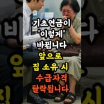 기초연금이 ‘이렇게’ 바뀝니다! 앞으로 집 소유 시 수급자격 탈락됩니다!! #노인복지 #노후준비 #시니어