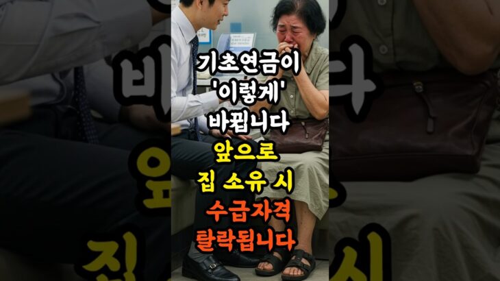 기초연금이 ‘이렇게’ 바뀝니다! 앞으로 집 소유 시 수급자격 탈락됩니다!! #노인복지 #노후준비 #시니어