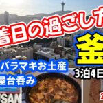 【シニア夫婦が行く釜山1日目】格安航空券でいく韓国旅行。駅チカホテルに泊まって地下鉄・バスを駆使しグルメ、観光を満喫。穴場スポットも紹介。呑んで食べて楽しむシニア夫婦の旅。