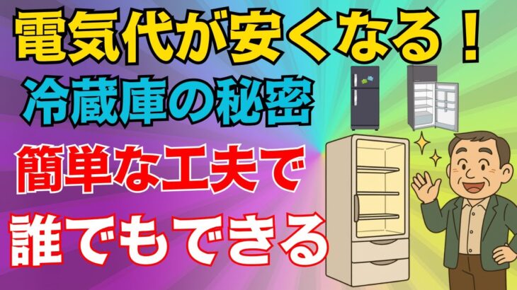 【電気代が激減!】シニア必見！冷蔵庫の使い方を変えるだけで年間18000円節約する方法