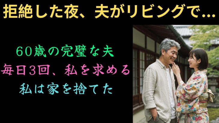 【シニア恋愛】「年上の妻は努力しろ」5歳下の夫に毎晩求められ続けた私。彼の若さを証明するための、結婚40年目の地獄。