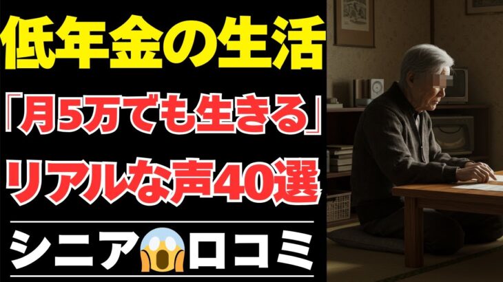 【シニアの本音】年金5万円から7万円台で暮らすシニアたちの知恵40選【シニアの口コミ；シニアの生活；シニアライフ；老後；老後の生活；老後問題；年金；年金問題；年金生活；高齢者】