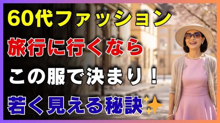 60代・70代の旅行ファッション｜たった3つのルールを守るだけで10歳若返る！現地で褒められる5つのアイテム