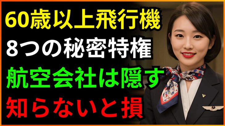 航空会社が「絶対に言わない」秘密！ベテラン客室乗務員が警告：60歳以上、飛行機に乗るときの「8つの特権」！知らないと大損しています！