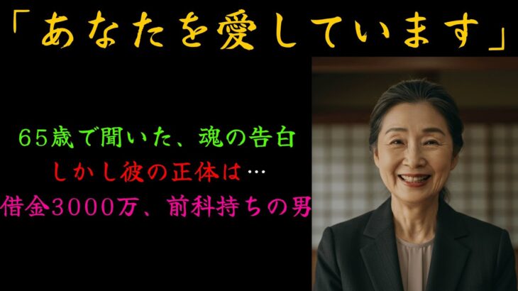 【シニア恋愛】深夜、階上の部屋から聞こえる男の呻き声…正体を確かめに行くと、哀しい瞳の彼がいた。65歳、私の最後の恋の始まり