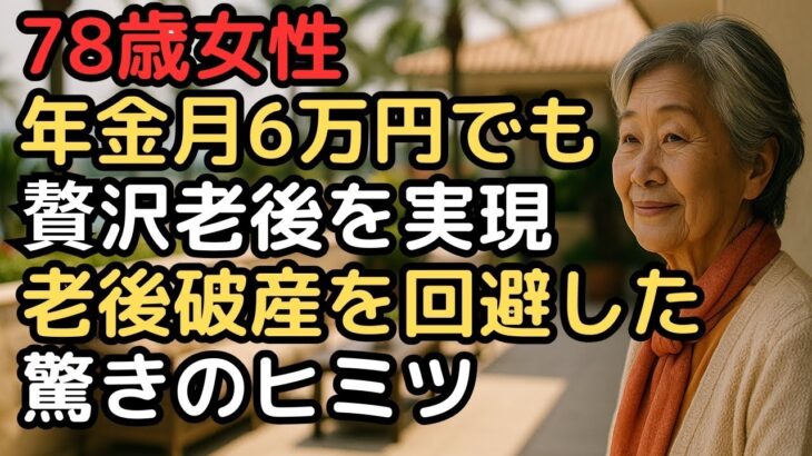 【老後破産回避】年金月6万円でも「贅沢老後」を実現した78歳女性の秘密