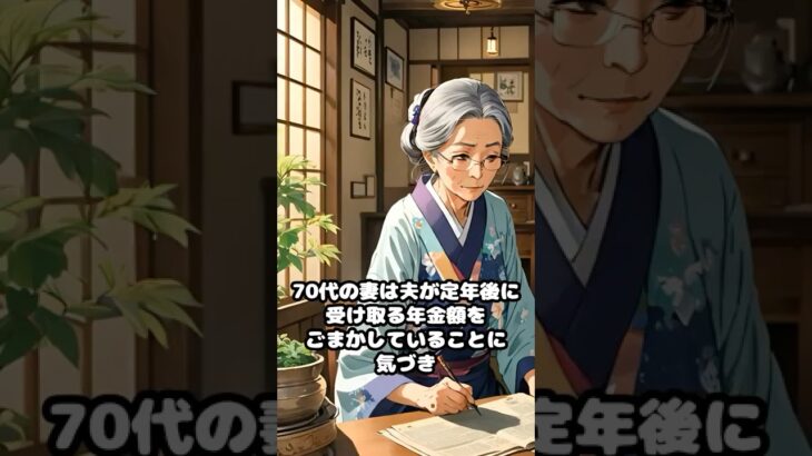 70代妻、定年夫の嘘を暴く！年金と秘密の通帳