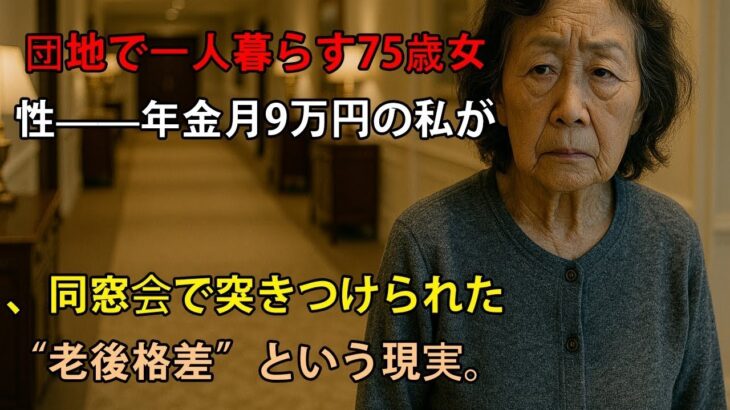 団地暮らし75歳女性、年金だけでは埋まらない『老後格差』。同窓会が教えてくれた残酷な事実