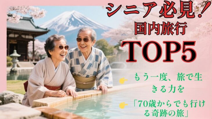 【必見】シニア世代におすすめ国内旅行TOP5｜京都・箱根・金沢・奈良・別府 #シニア旅行 #国内旅行 #シニアライフ