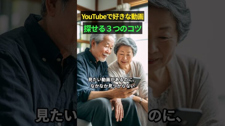 YouTubeで好きな動画をすぐ探せる3つのコツ　#シニアの暮らし #YouTube活用 #デジタル学習 #シニアライフ #スマホ活用 #シニア世代 #動画の探し方 #暮らしのヒント