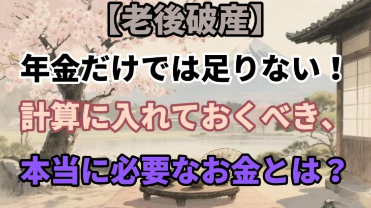 【老後破産】年金だけでは足りない！計算に入れておくべき、本当に必要なお金とは？【タイムハンドブック】#老後の暮らし #シニアライフ #老後破産 #人間関係 #人生経験 #感動する話 #年金生