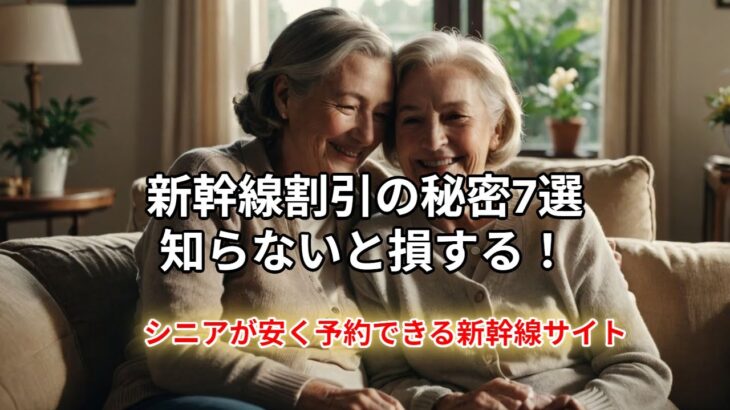 【おとなの快適生活】「シニアが安く予約出来る新幹線サイト」