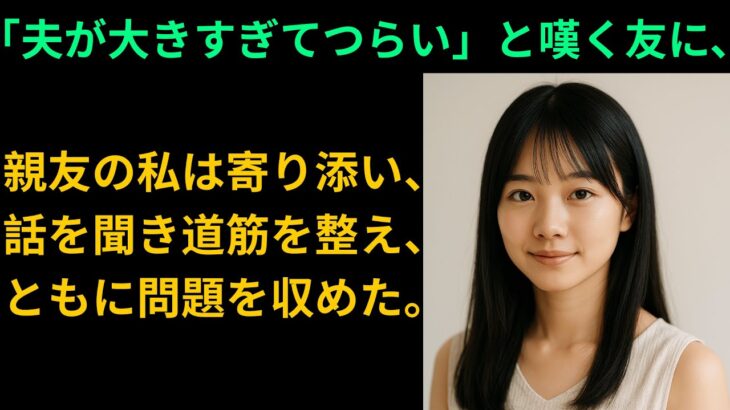 【シニア恋愛】親友の夫への悩み…私が応えた、その結末は？