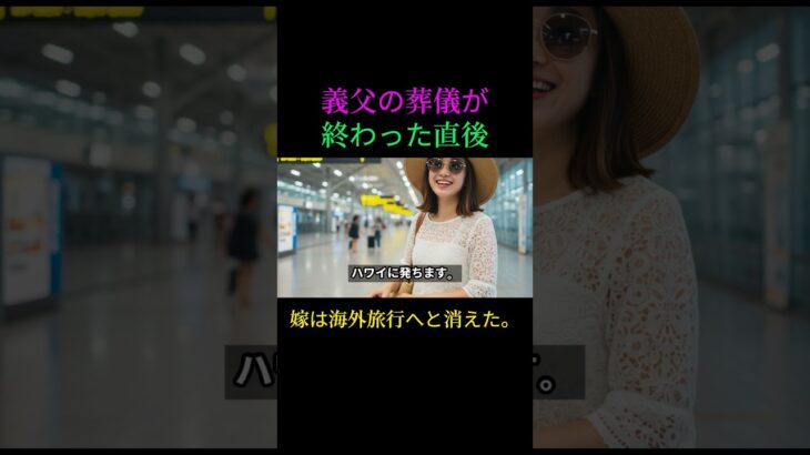 義父の葬儀が終わった直後、嫁は“海外旅行へ行く”と姿を消した。残された義母の一言に、誰もが凍りついた… #スカッとする話 #感動する話 #シニア向け物語  #シニア