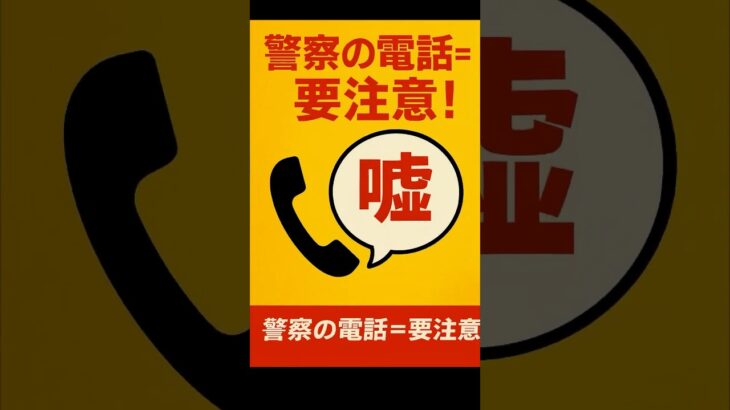 「警察です」はウソ!? 電話で騙されない最速の対処法　#電話詐欺、#特殊詐欺、#個人情報、#警察、#対策