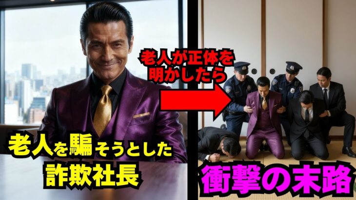 【スカッと】「老人はスマホの事なんて分からない」と詐欺を働く社長、騙そうとした相手が”元天才エンジニア”だと知り凍りつく…