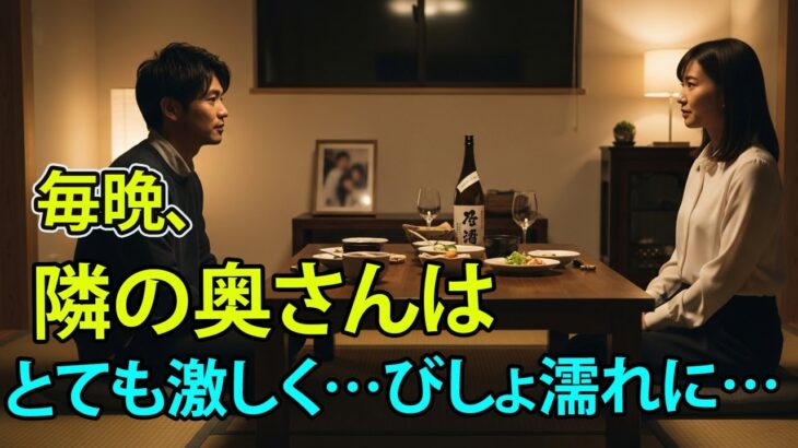 【シニア恋愛】妻が旅行に行っている間に、隣の奥さんが「マッコリを一杯どう？」と誘ってきました。