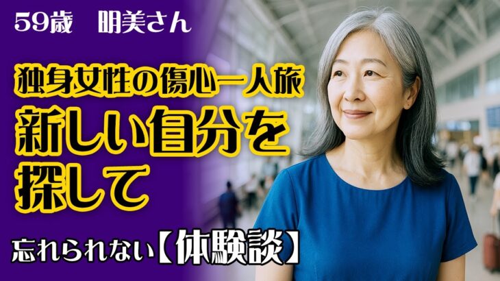 【シニアライフ】独身女性の傷心一人旅、新しい自分を探して