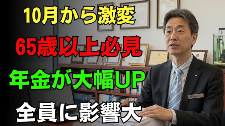 【超朗報！】10月から年金が激増！知らないと毎年損失が膨らむ恐怖の真実！【在職老齢年金/早見表/年金のルール変更】人生の知恵｜高齢者健康｜オーディオブック