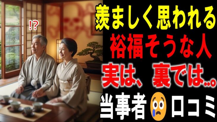 【シニアの口コミ】【中高年必見】羨ましがられる生活の真実、年収1000万でも地獄│老後・同居・介護の実態30選