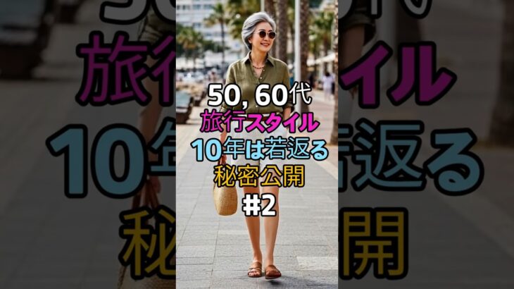 白パンツで10歳若見え！60代女性の旅行ファッション5選