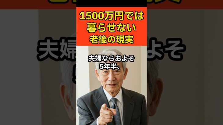 【衝撃】老後資金1500万円が消えるまでの年数 #シニア #シニアライフ #老後