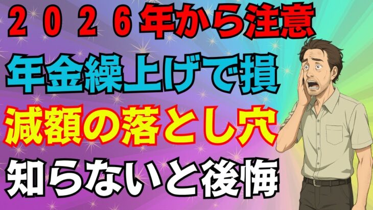 【緊急解説】2026年から〇〇歳で年金受給は危険になりました！政府が語らない年金受給の５つの罠！繰上げ受給は要注意【国民年金厚生年金】