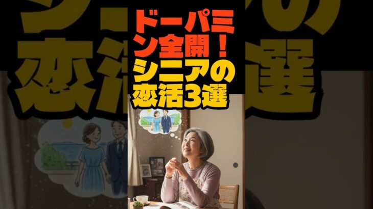 ドーパミン全開!シニアの恋活3選