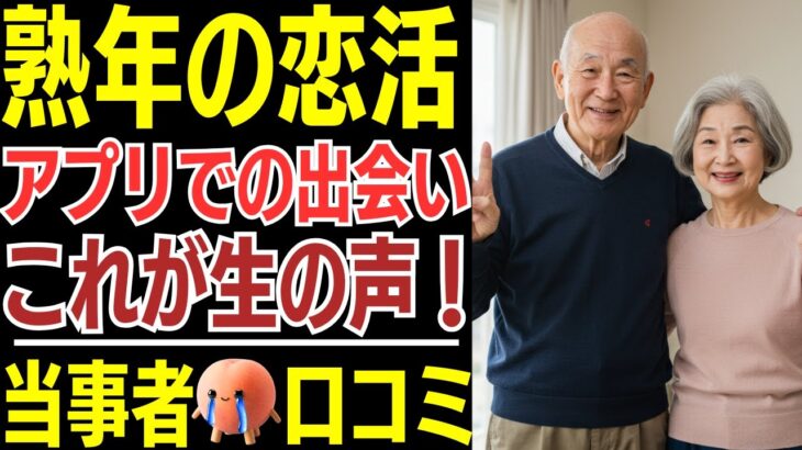 【シニアの恋活】熟年マッチングアプリで知り合ったパートナー！婚活の闇が深い…口コミ30選