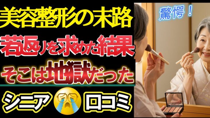 【美容整形の末路】若返りを求めたシニアが今、想像以上にヤバい…地獄…口コミ30選を紹介します。＜老後・シニアライフ＞