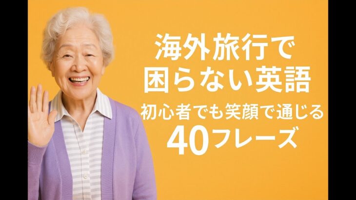 『海外旅行で困らない英語』初心者でも笑顔で通じる40フレーズ|空港・ホテル・レストラン・買い物・観光で使える!