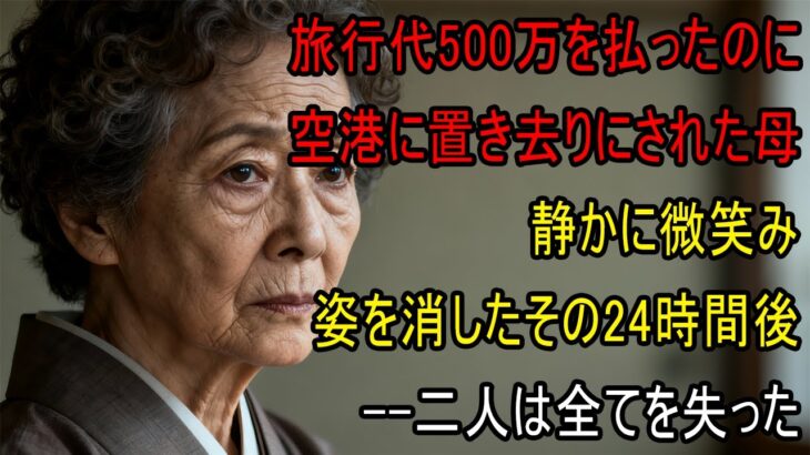 「旅行代500万を払ったのに、私を空港に置き去りにした息子夫婦。私は静かに微笑んで姿を消す→24時間後、二人は全てを失った…【シニア向け】」