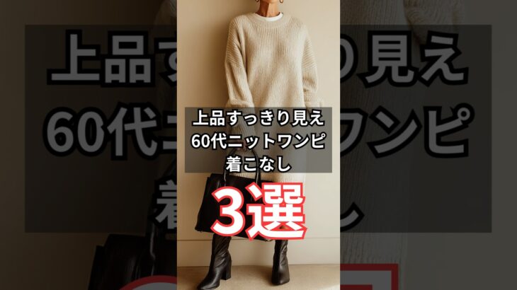【シニアファッション】50代60代 上品ニットワンピ着こなし3選　#シニア #シニアライフ #60代 #50代 #70代 #ファッション
