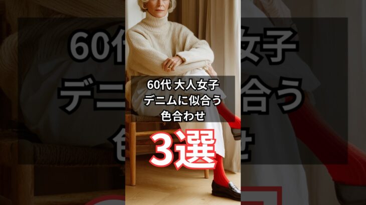 【シニアファッション】50代60代大人女子| キレイめカジュアルに楽しむ!デニムに似合う色合わせ術3選 #シニア #シニアライフ #60代 #50代 #70代 #ファッション