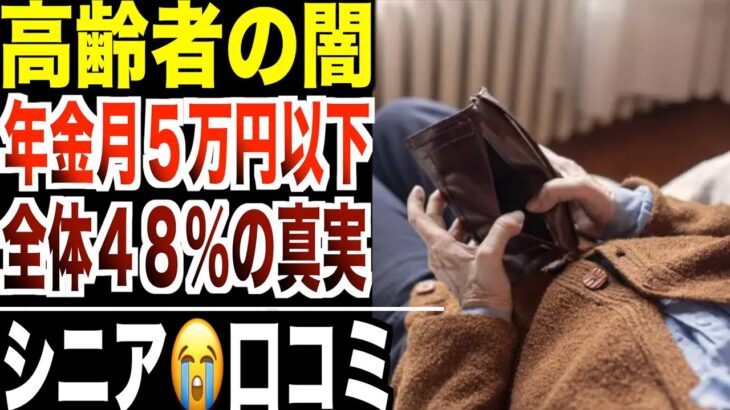 【高齢者の闇】年金月5万円以下「全体の48%」！当事者が語る下流シニアの真実！口コミ20選紹介します