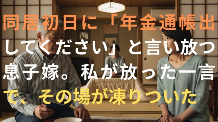 同居初日に「年金通帳出してください」と言い放つ息子嫁。私が放った一言で、その場が凍りついた【シニアライフ】【60代以上の方へ】