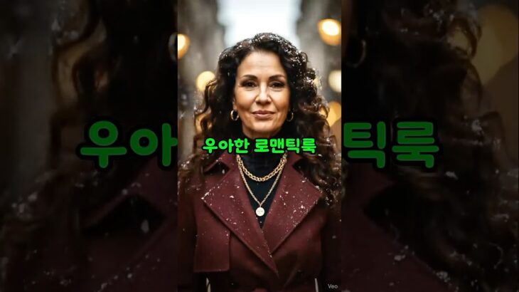 “60대도 이렇게 세련될 수 있다! 겨울 거리 위의 럭셔리 시니어 패션 5가지 ❄️”