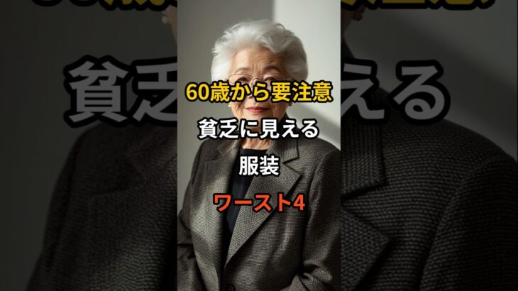 60歳から要注意。貧乏に見える服装ワースト4 #知恵 #雑学 #60代 #貧乏