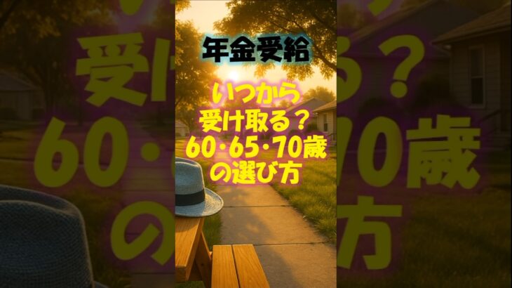 年金、いつから受け取る？60・65・70歳の選び方 #shorts #年金 #退職 #受給 #60代
