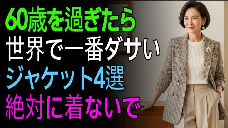 60歳を過ぎたら絶対NG！秋に老け見えするジャケット4選とおすすめ5選