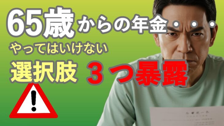65歳からの年金…やってはいけない選択肢を3つ暴露｜知らずに損する“危険な判断”とは？
