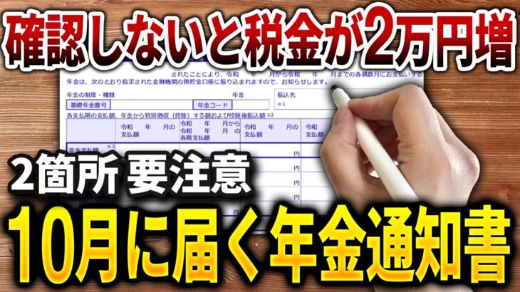 【令和7年10月 年金改正】年金通知書｜年金の手取りが変わる人【シニア世代と年金】シニア世代と老後