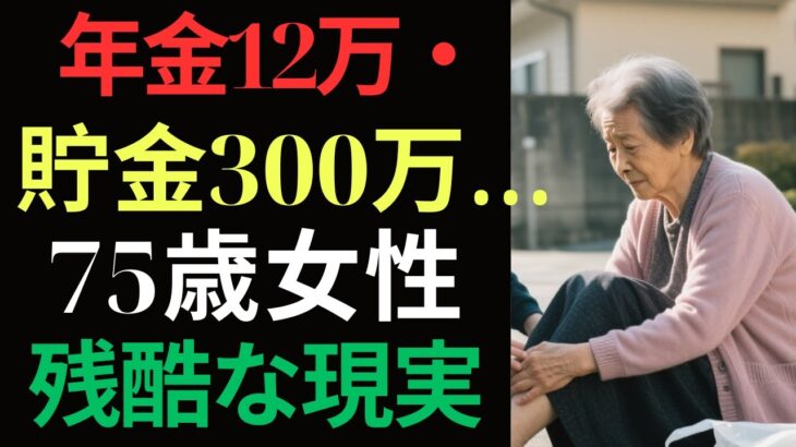 75歳女性の衝撃の現実！年金12万円・貯金300万円で夫を失った後に直面した“老後破産”の残酷な真実｜命の光＃“老後破産＃老後現実＃年金＃貯金
