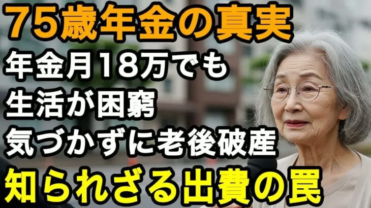 75歳の嘆き。年金月18万でも生活が困窮   知らないと危険な隠れた出費で老後破産続出!?【60代以上の方へ⧸老後の幸せ⧸シニア】