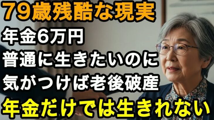 79歳の現実。年金だけで生きられると信じて月6万円で生活。気がつけば通帳残高3,204円。年金だけでは生けていけない真実   【60代以上の方へ⧸老後の幸せ⧸シニア】