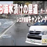 シニアのレクビィSLキャンピングカー旅…阿蘇・大分の赤い「コキア」・車幅ギリギリで危険と隣り合わせの海岸線大分県道