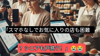 「スマホなしでお気に入りの店も困難？シニアも戸惑う！」😲😲😲😭😭😭