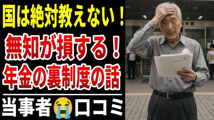 【年金で大損】知ってるか知らないかで年金額に大きな違い【シニアの口コミ】